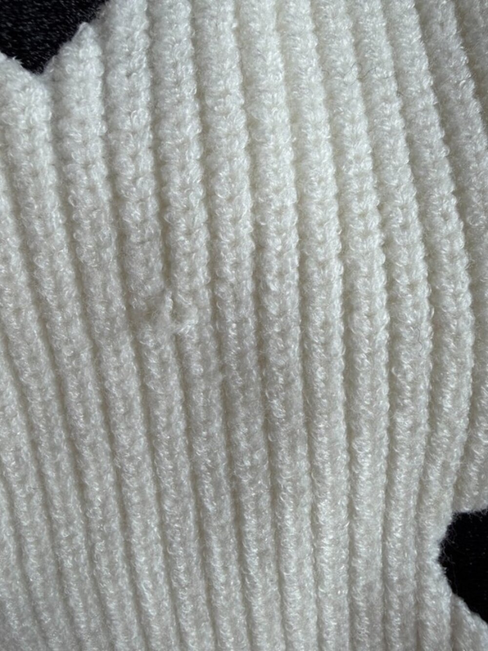 Anthropologie Ruffled Collar Heart Sweater in Classic Black and White - Picture 8 of 13